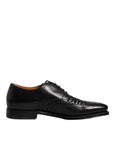 Dolce & Gabbana Black Leather Derby Wingtip Dress Shoes