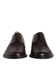 Dolce & Gabbana Brown Leather Derby Wingtip Dress Shoes