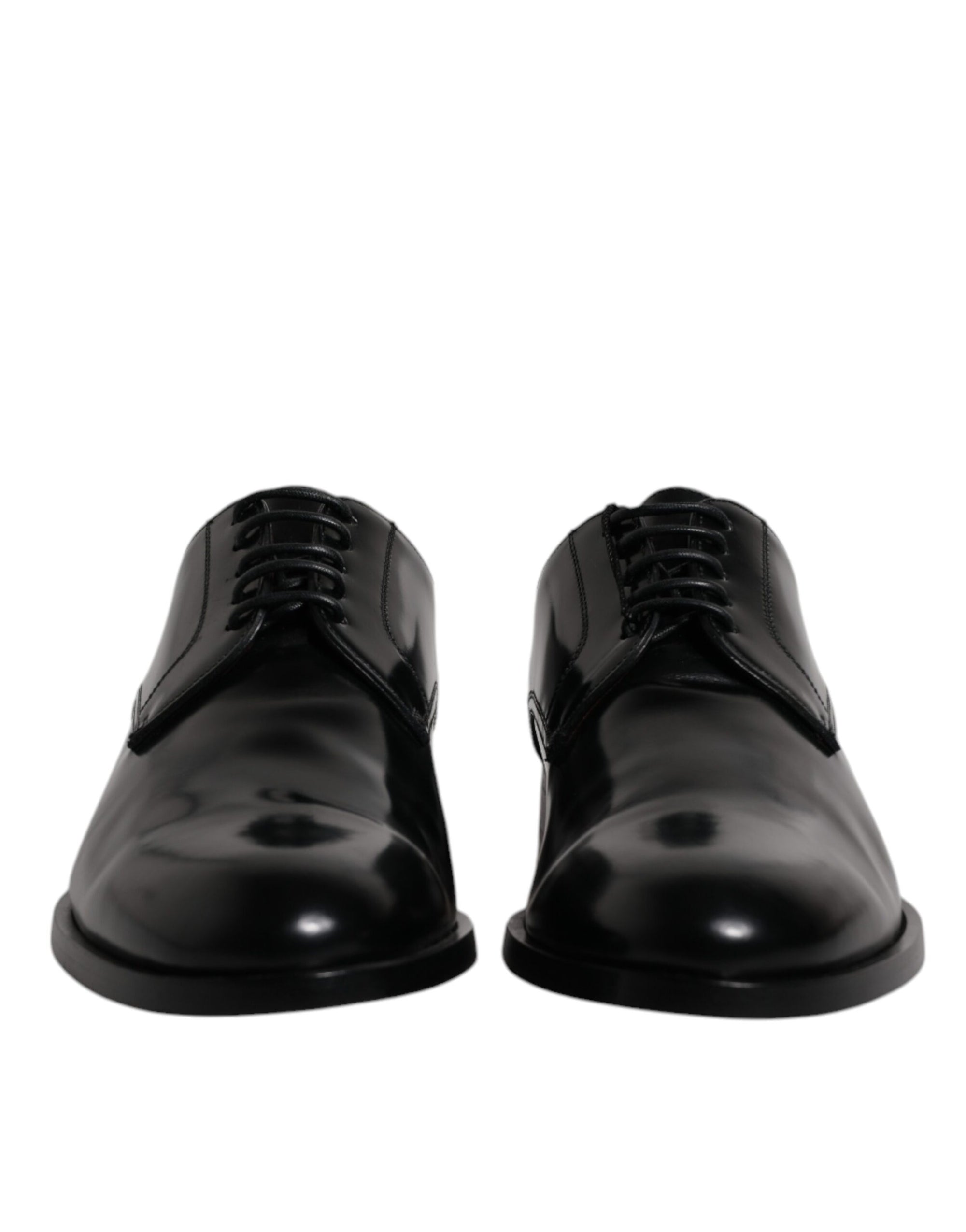 Dolce & Gabbana Black Leather Classic Derby Lace-Up Formal Dress Shoes