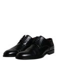 Dolce & Gabbana Black Leather Classic Derby Lace-Up Formal Dress Shoes