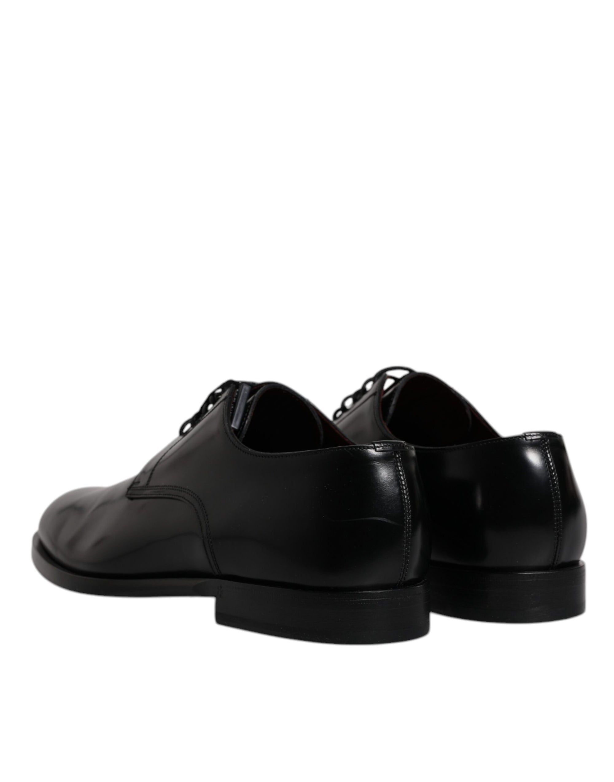 Dolce & Gabbana Black Leather Classic Derby Lace-Up Formal Dress Shoes