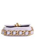 Chanel Light Lilac Leather Chain Strap Mini Crossbody Bag