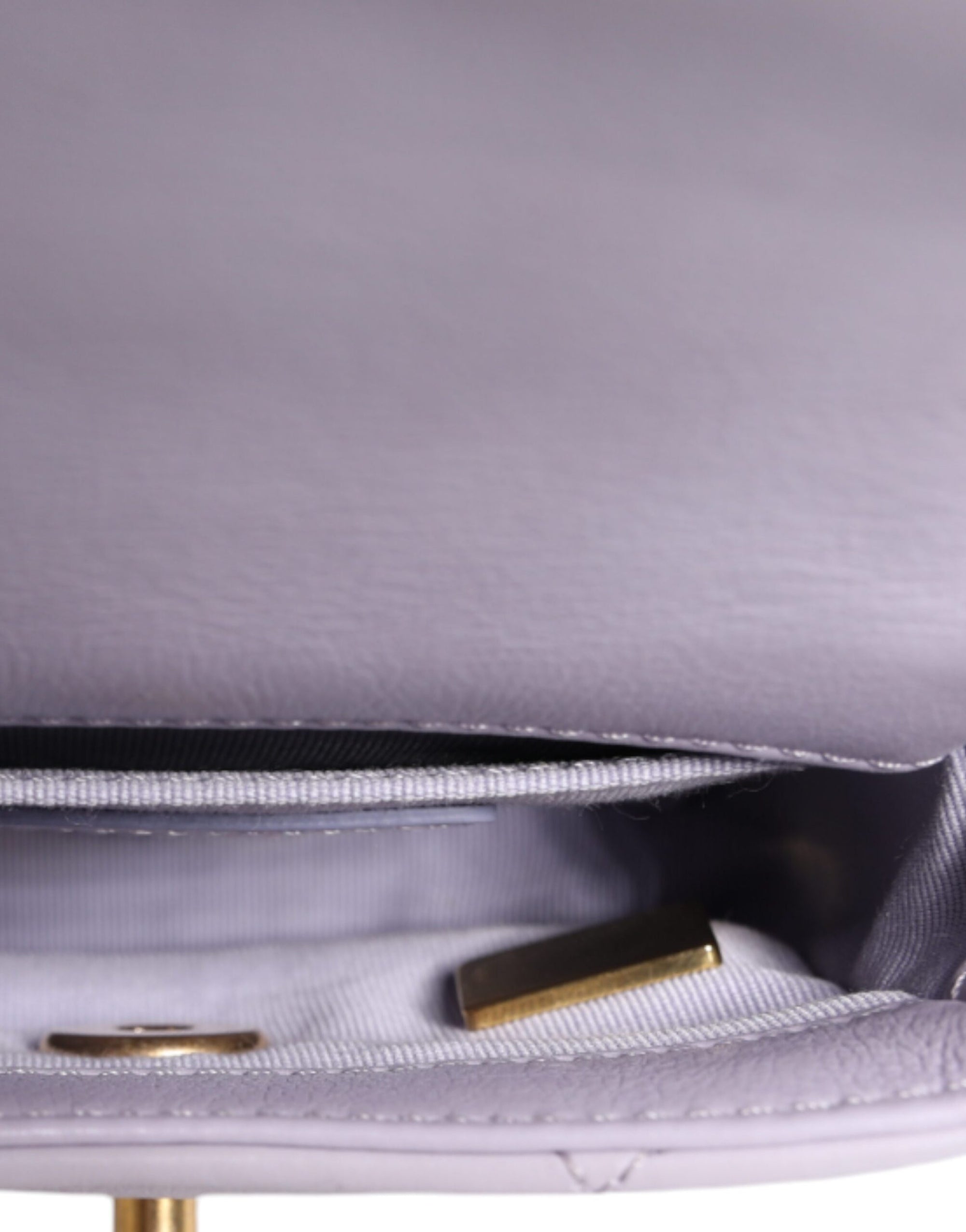 Chanel Light Lilac Leather Chain Strap Mini Crossbody Bag