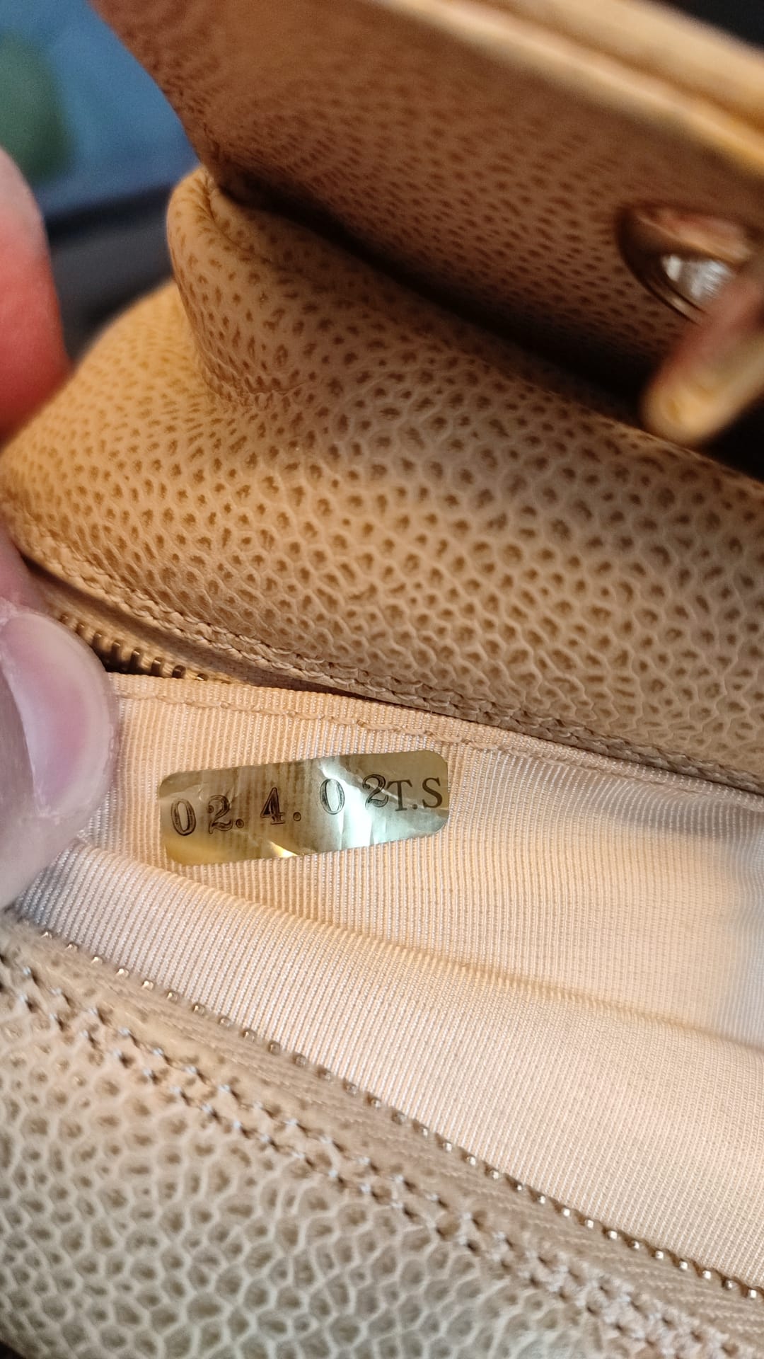 Chanel Beige Caviar De Coco Leather Handbag With Chain Strap