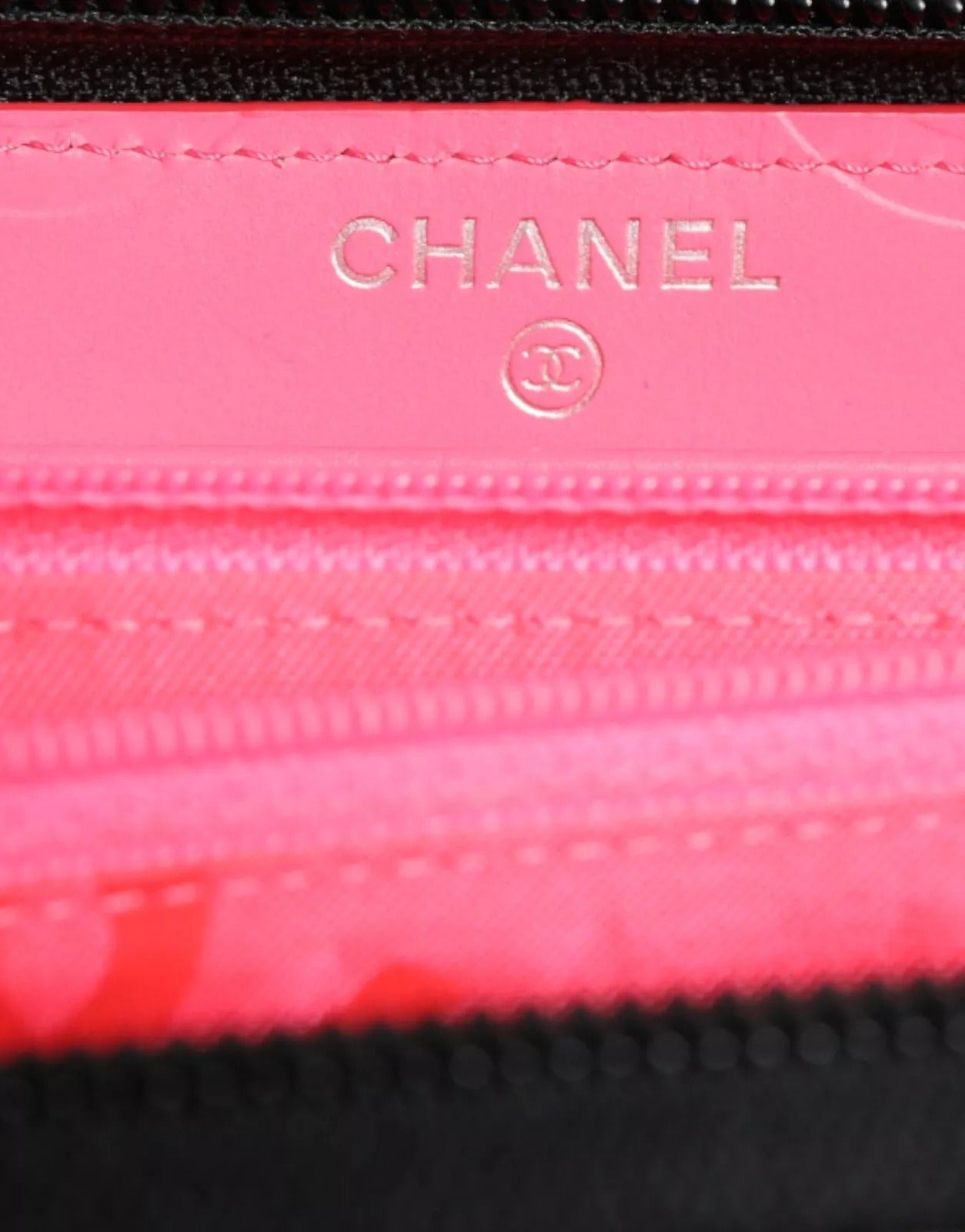 Chanel Black Quilted Leather Continental Zip Wallet