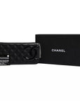 Chanel Black Quilted Leather Continental Zip Wallet