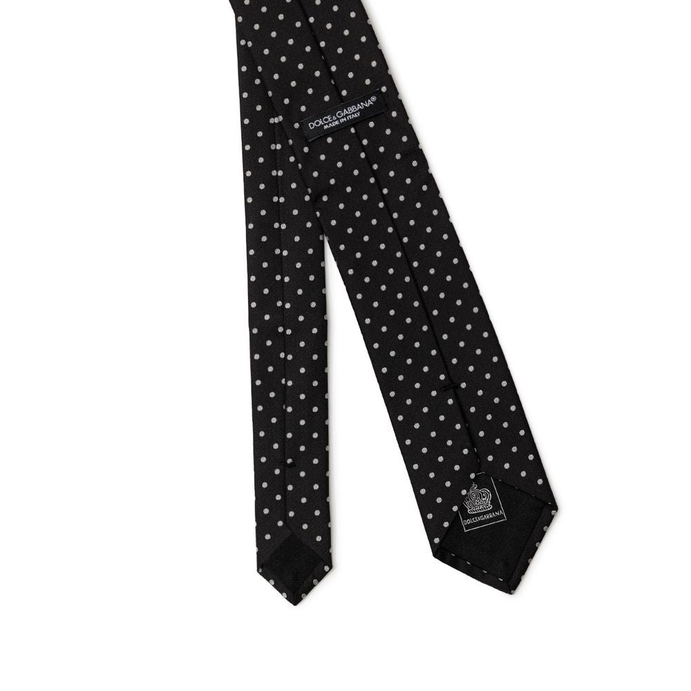 Dolce & Gabbana Polka Dot Silk Suit Tie