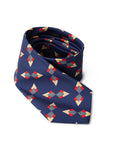 Giorgio Armani Geometric Blue Silk Suit Tie