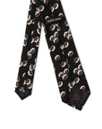Giorgio Armani Geometric Black Silk Suit Tie