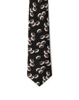 Giorgio Armani Geometric Black Silk Suit Tie