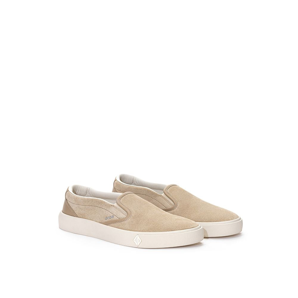 Dior Beige Slip On Leather Sneaker