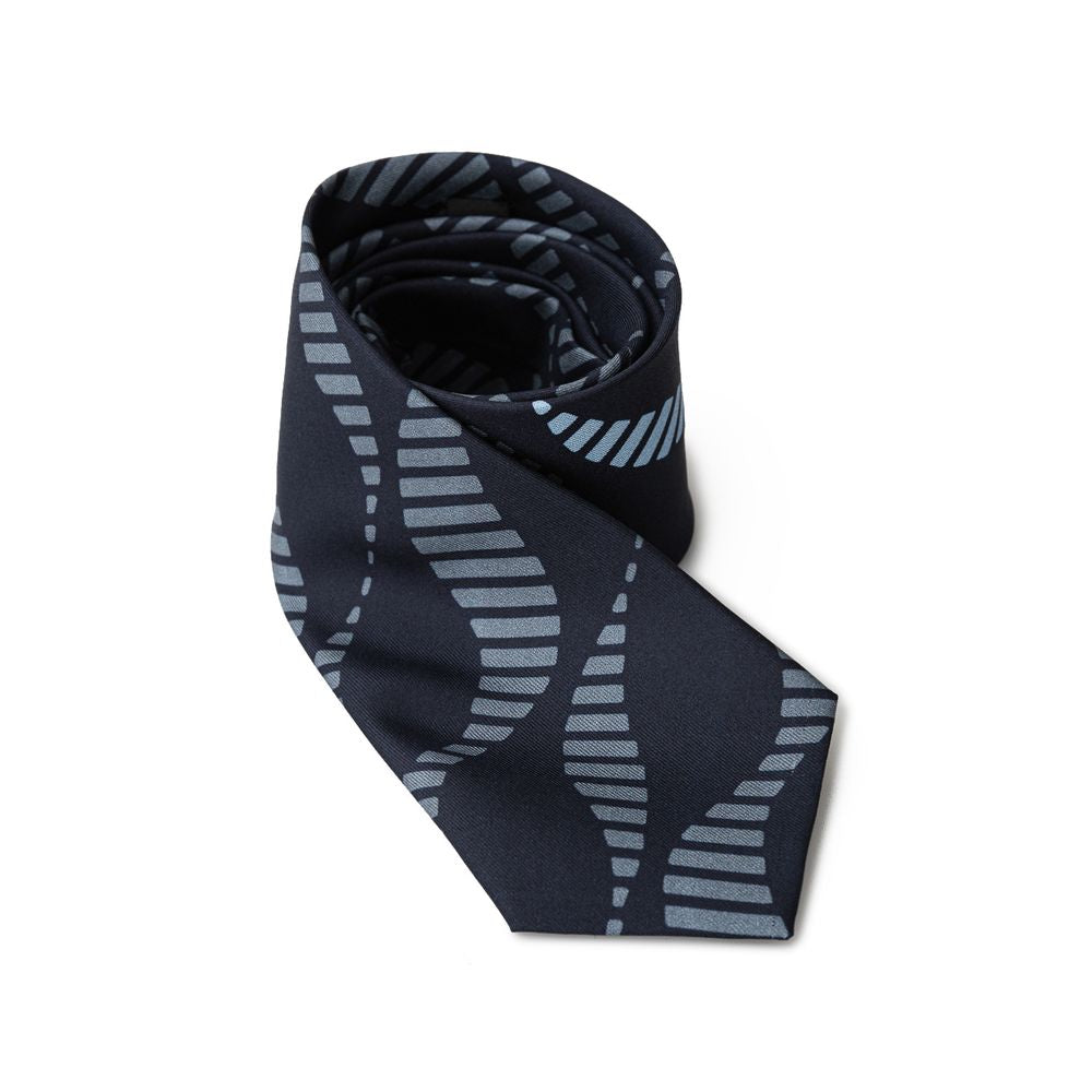 Giorgio Armani Geometric Blue Silk Suit Tie