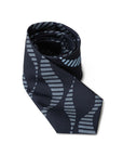 Giorgio Armani Geometric Blue Silk Suit Tie