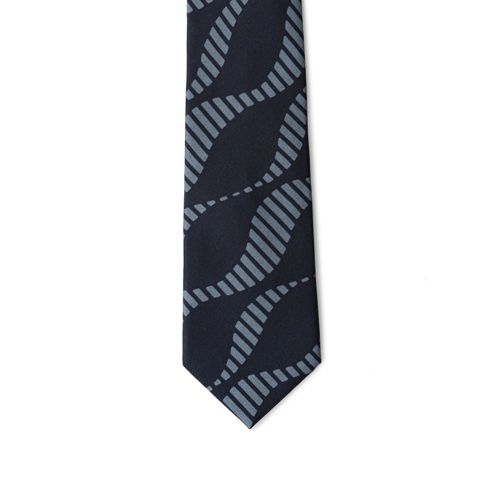 Giorgio Armani Geometric Blue Silk Suit Tie