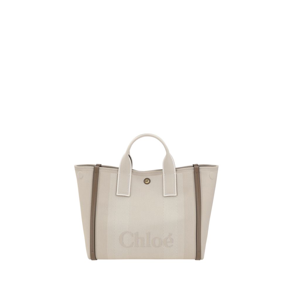 Chloé Top Handle Canvas Tote Bag