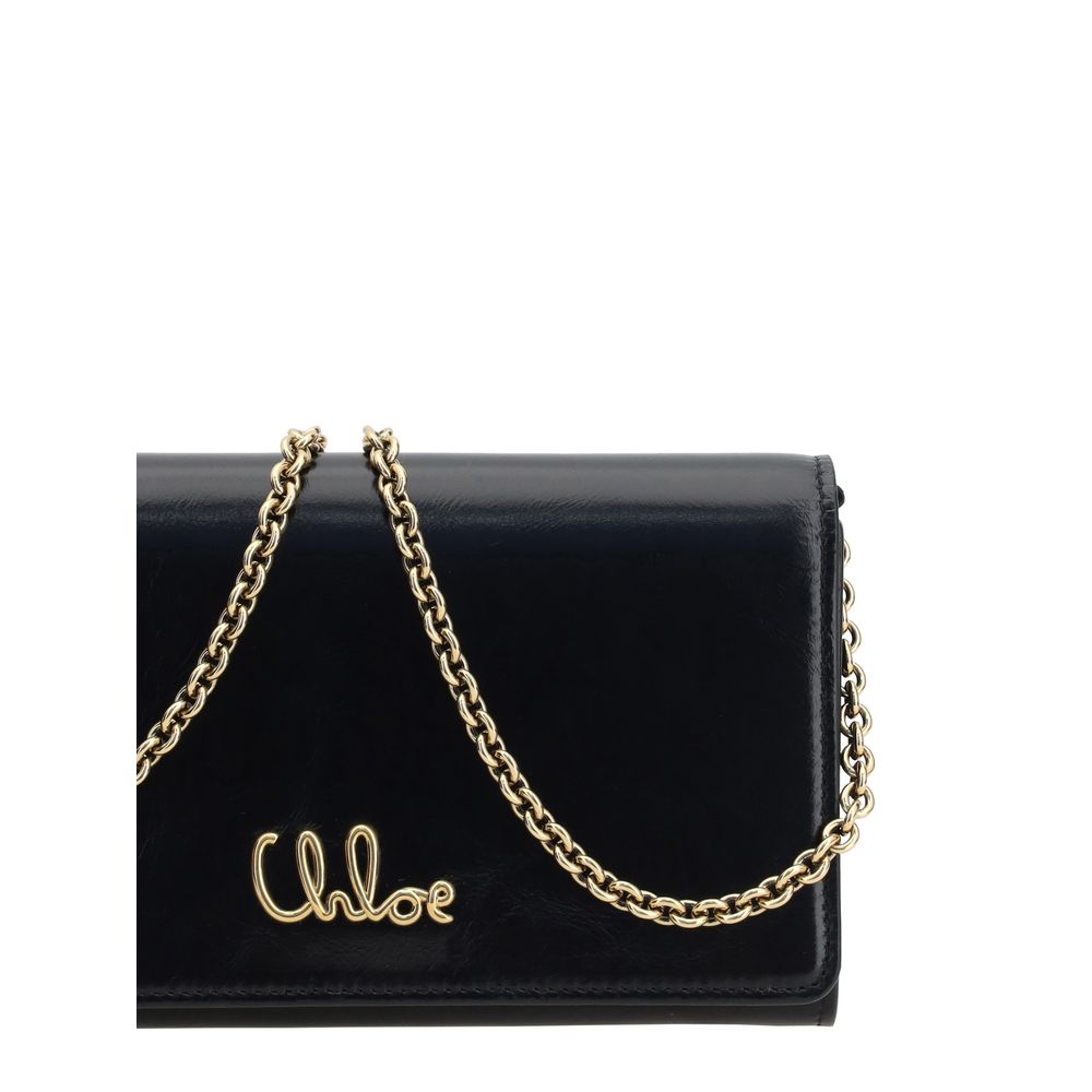 Chloé Leather Pochette With Chain Strap