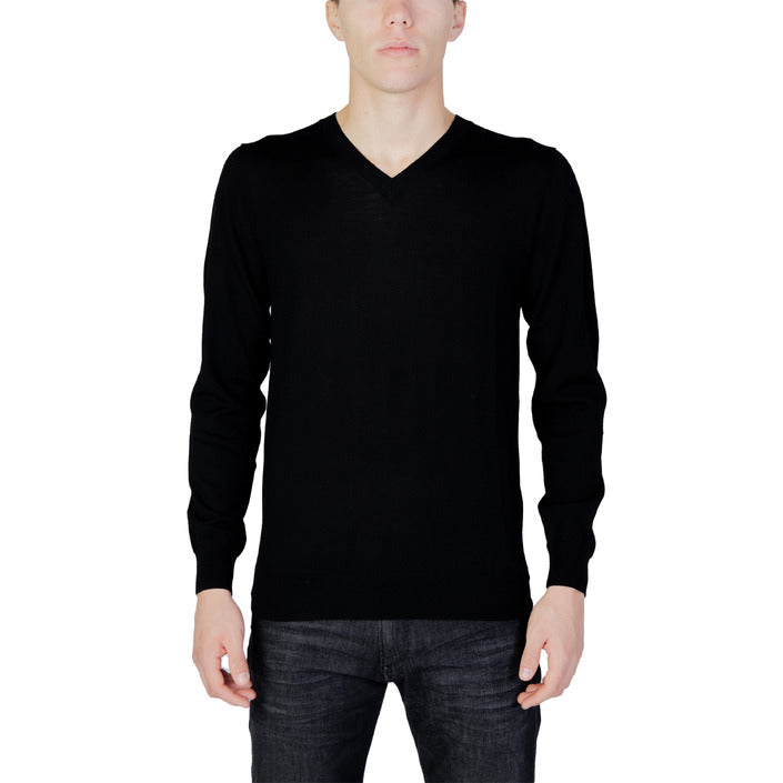 Liu Jo Minimalist V-Neck Wool Sweater - Black
