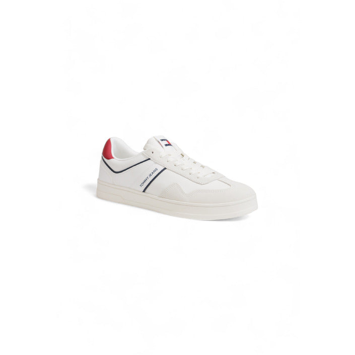 Tommy Hilfiger Logo Genuine Leather Lace-Up Sneakers