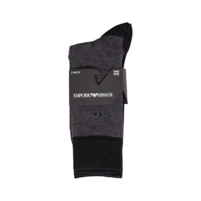 Emporio Armani Logo Midi Quarter Socks Cotton Blend - 2 Pack