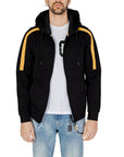 EA7 By Emporio Armani Logo Pure Cotton Athleisure Hooded Jacket - black