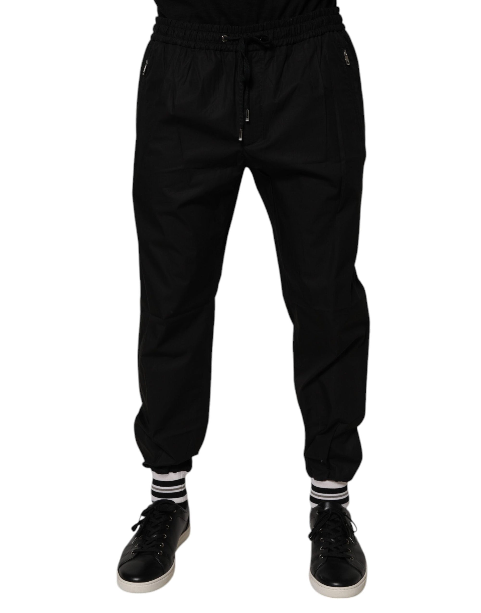 Dolce & Gabbana Black Cotton Jogger Pants
