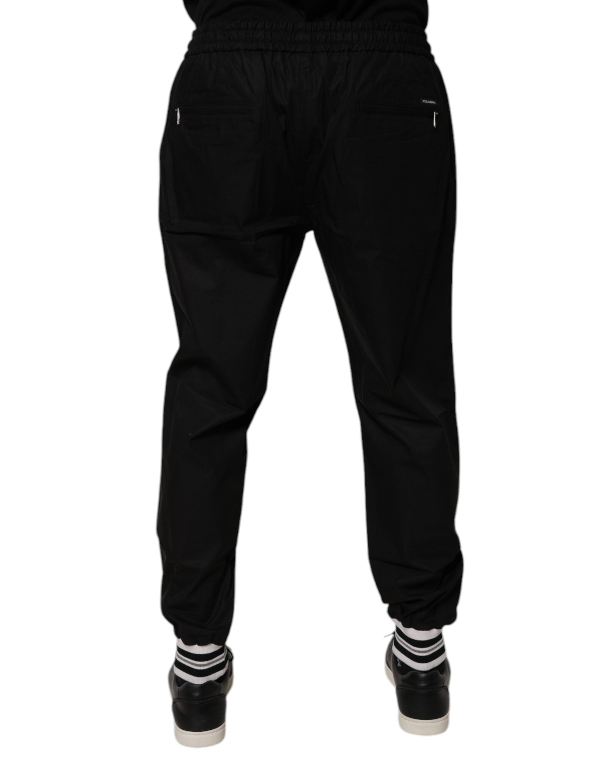 Dolce & Gabbana Black Cotton Jogger Pants