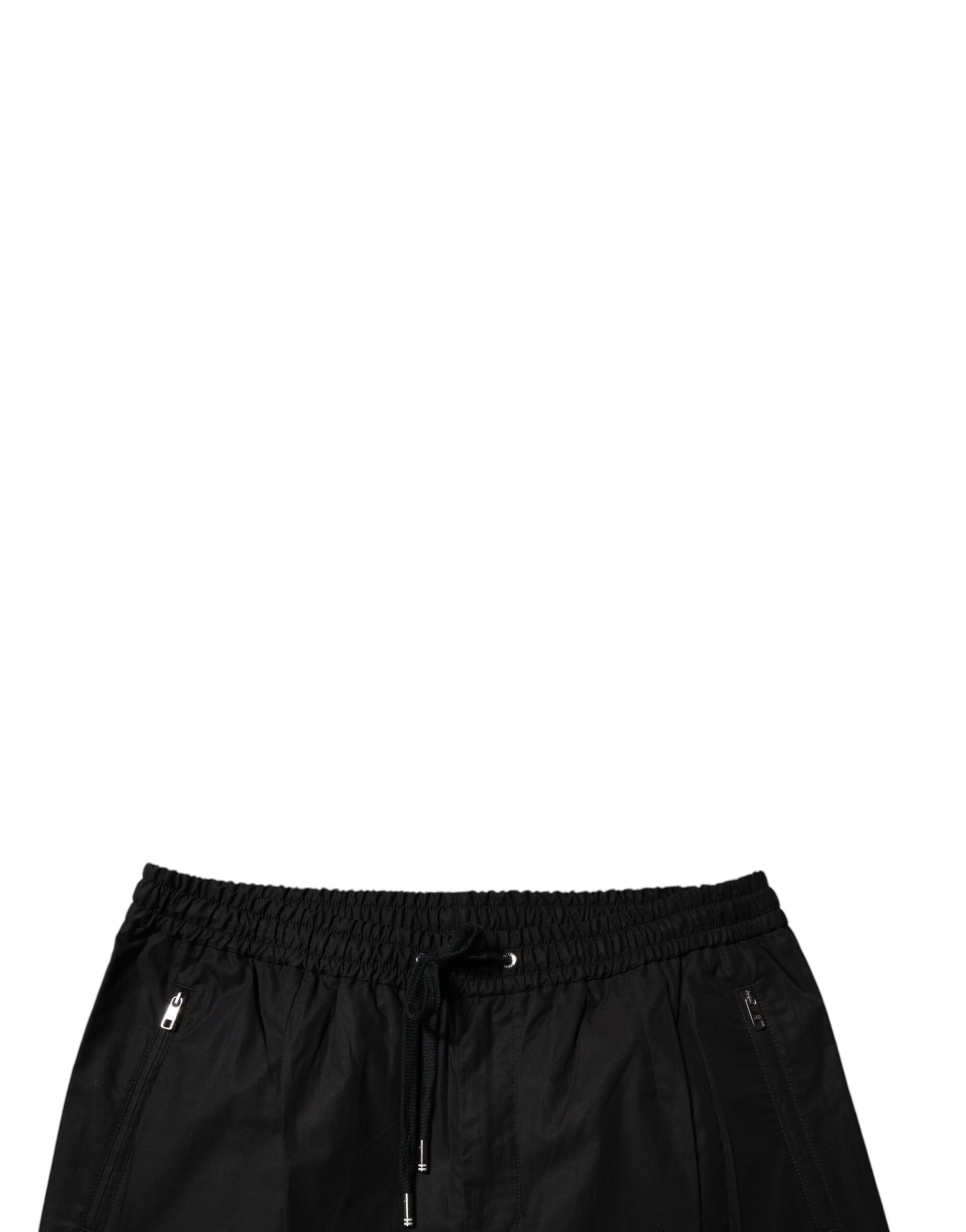 Dolce & Gabbana Black Cotton Jogger Pants