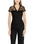 Morgan De Toi Black Lace Sleeve Top