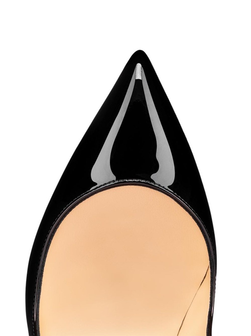 Christian Louboutin Black Patent Leather Hot Chick Pumps Stiletto Heels