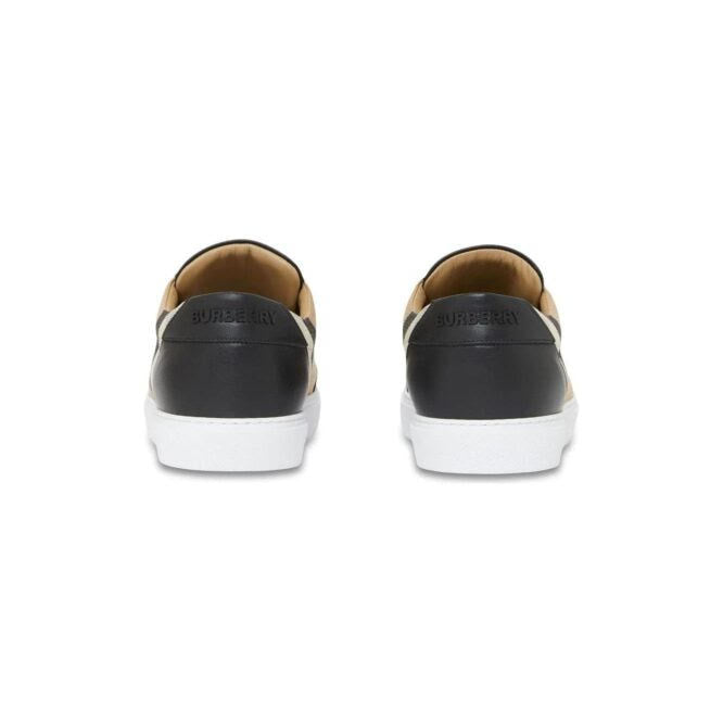 Burberry salmond low top lace up sneakers - checked/black