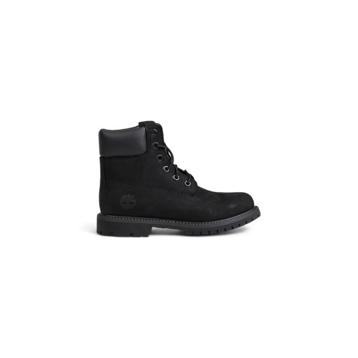 Timberland Minimalist Genuine Leather All Black Lace-Up Boots