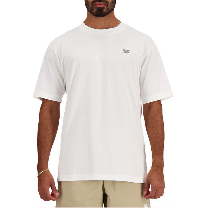 New Balance Logo 100% Cotton Athleisure T-Shirt - white