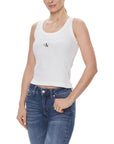 Calvin Klein Jeans Logo Cotton-Rich Tank Top