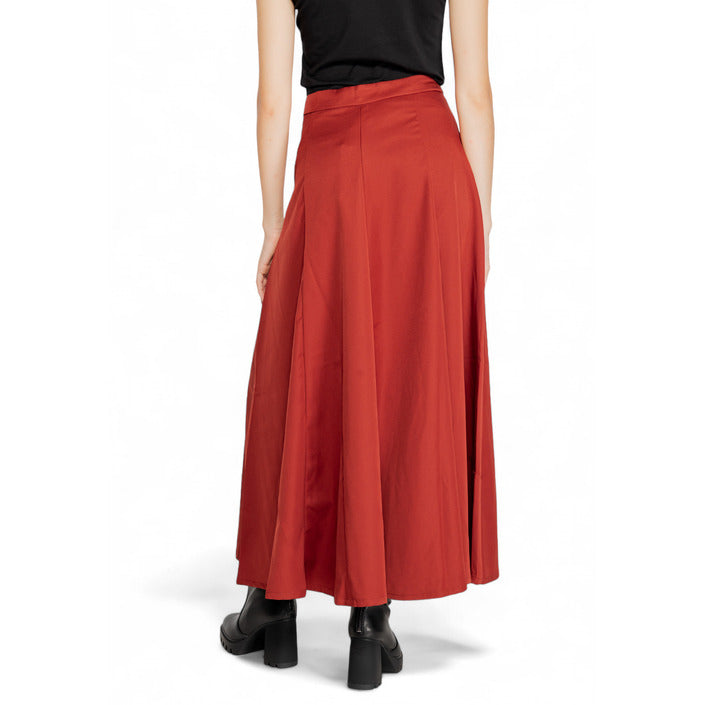 Vero Moda A-Line Red Maxi Skirt