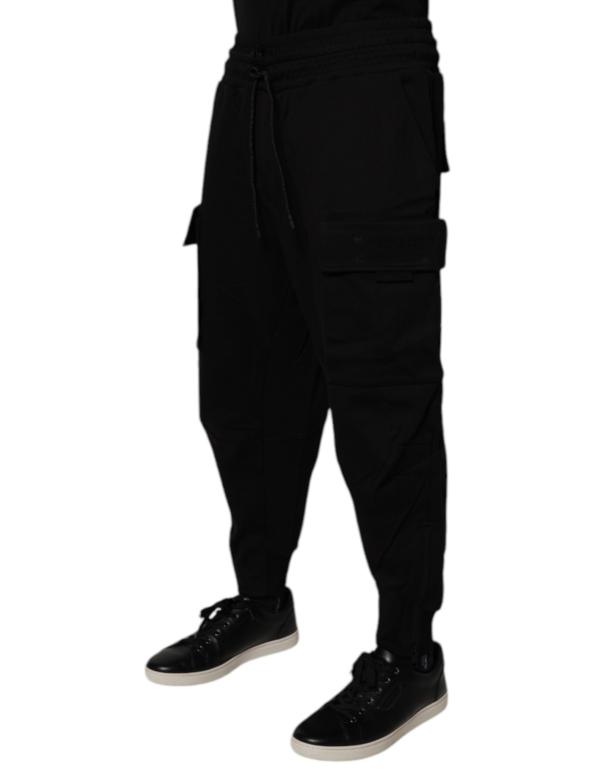 Dolce & Gabbana Black Cotton Cargo Jogger Pants – Runway Door