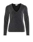 Vila Clothes Shimmer & Glam Long Sleeve V-Neck Top