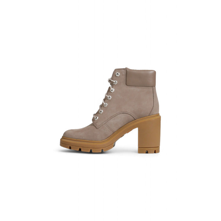 Timberland Minimalist Genuine Leather Lace-Up Heel Boots