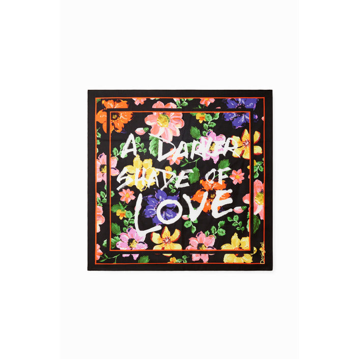 Desigual “A Darker Shade Of Love” Typography Scarf