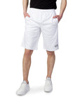 EA7 By Emporio Armani Logo Athleisure Shorts - 100% Cotton - white 