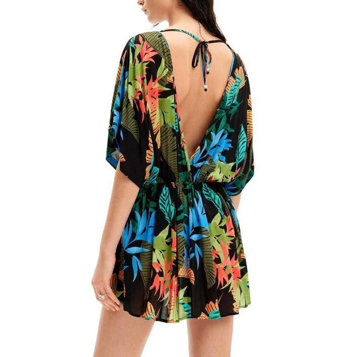 Desigual Tropical Summer Kaftan Mini Dress