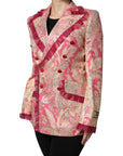 Dolce & Gabbana Floral Print Blazer - Fuchsia Pink