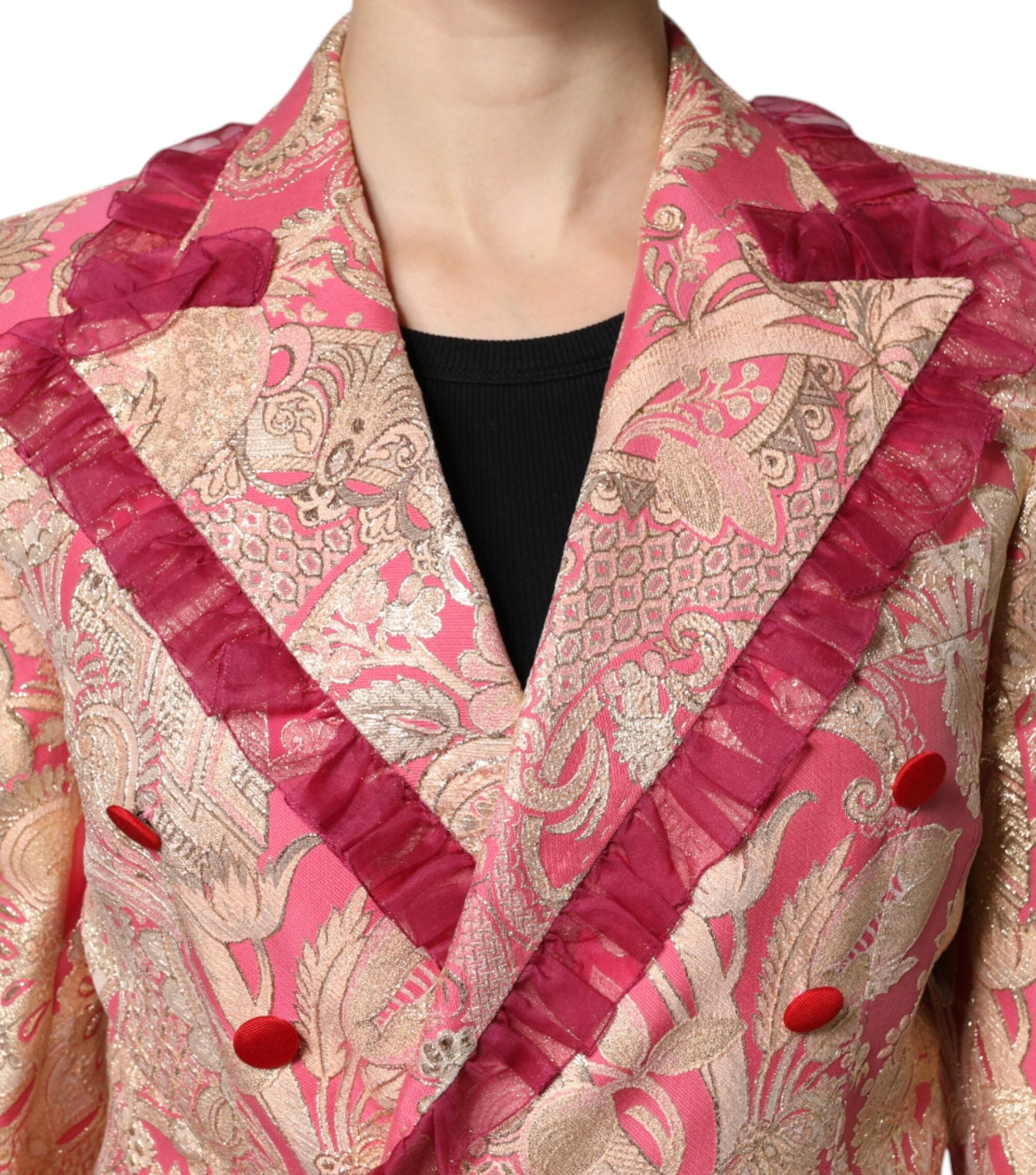 Dolce & Gabbana Floral Print Blazer - Fuchsia Pink
