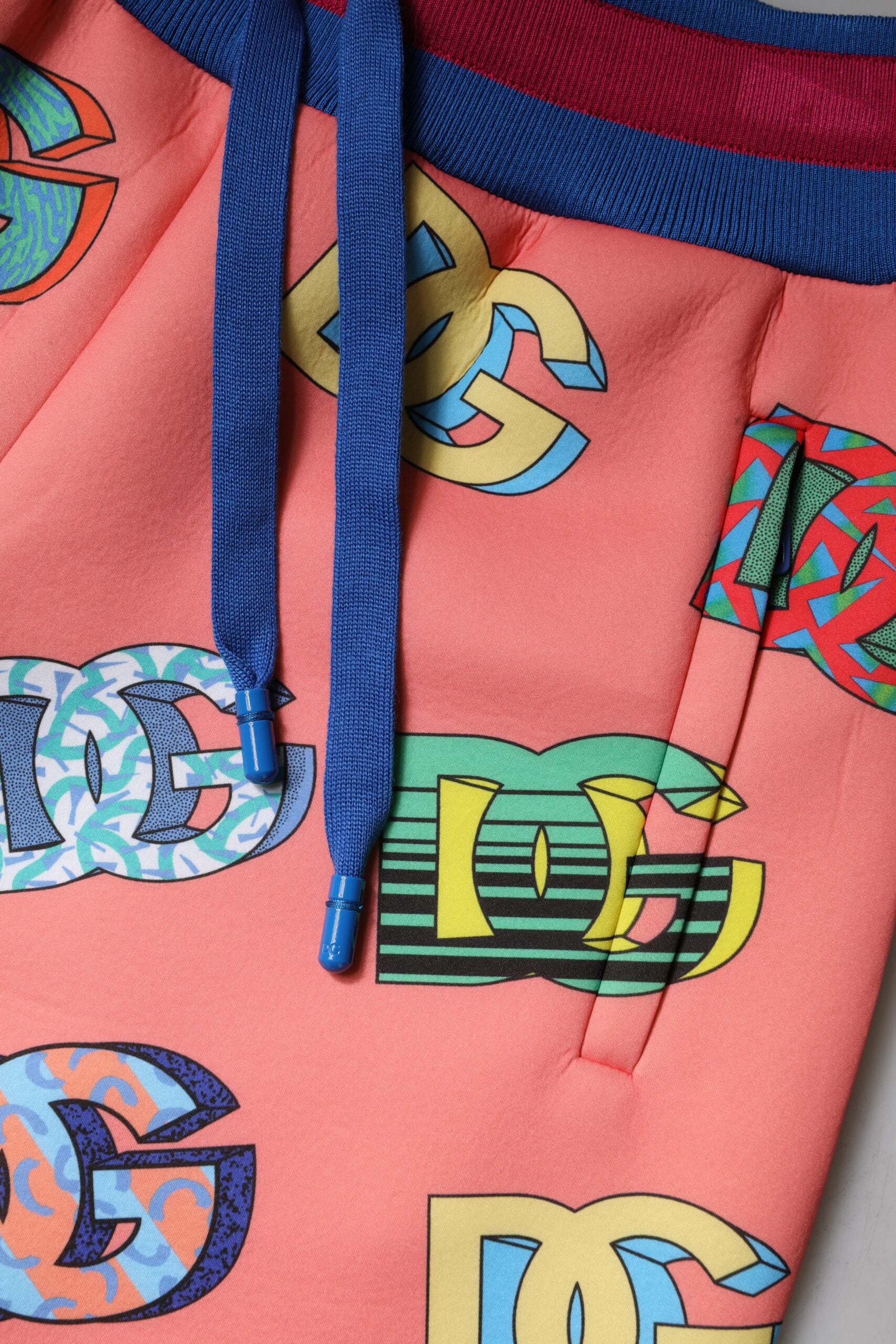 Dolce &amp; Gabbana Pink Logo Monogram Jogger Pants