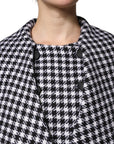 Dolce & Gabbana Blooms & Houndstooth Cape Coat