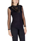 Morgan De Toi Black Lace Long Sleeve Top