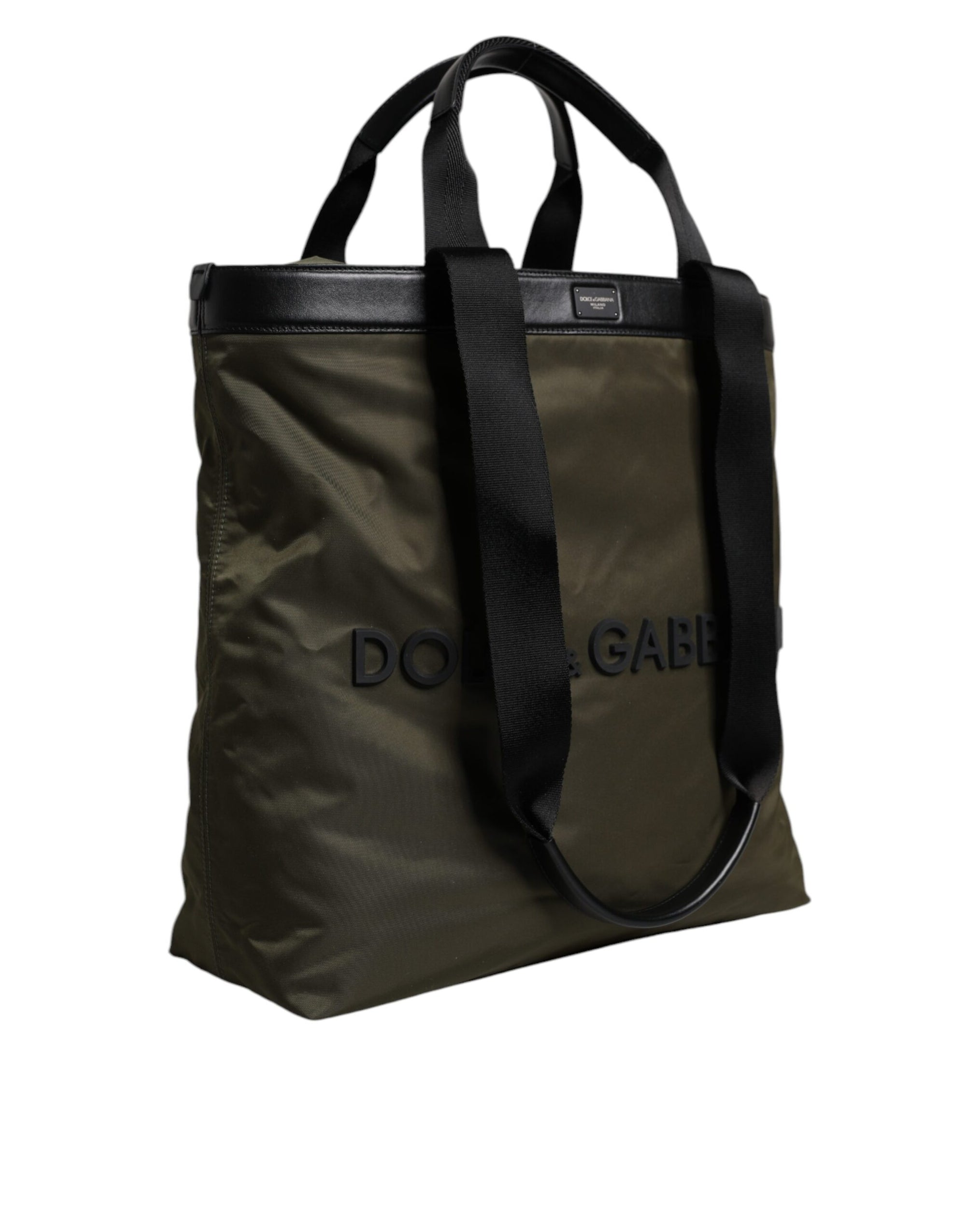 Dolce & Gabbana Military Green Nylon Shoulder & Tote Bag