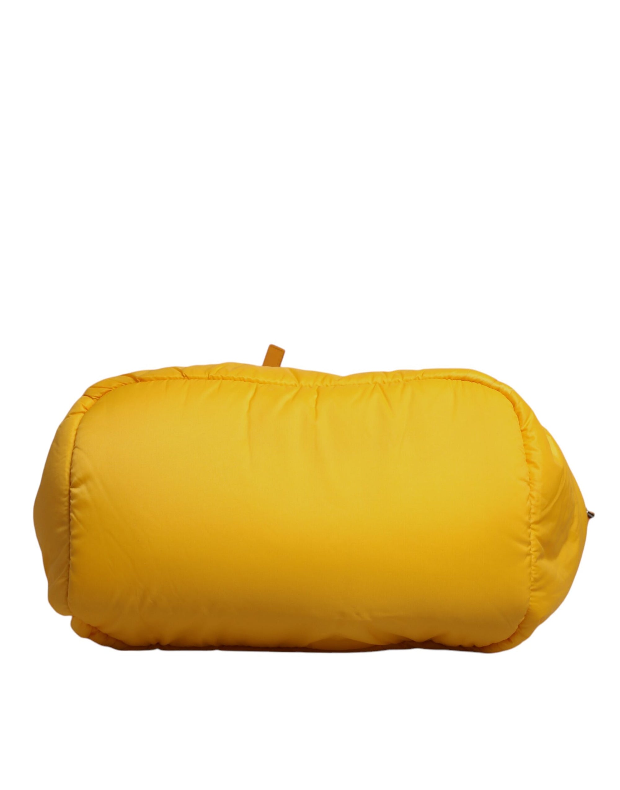 Dolce & Gabbana Yellow-Orange Nylon Shoulder Duffle Bag