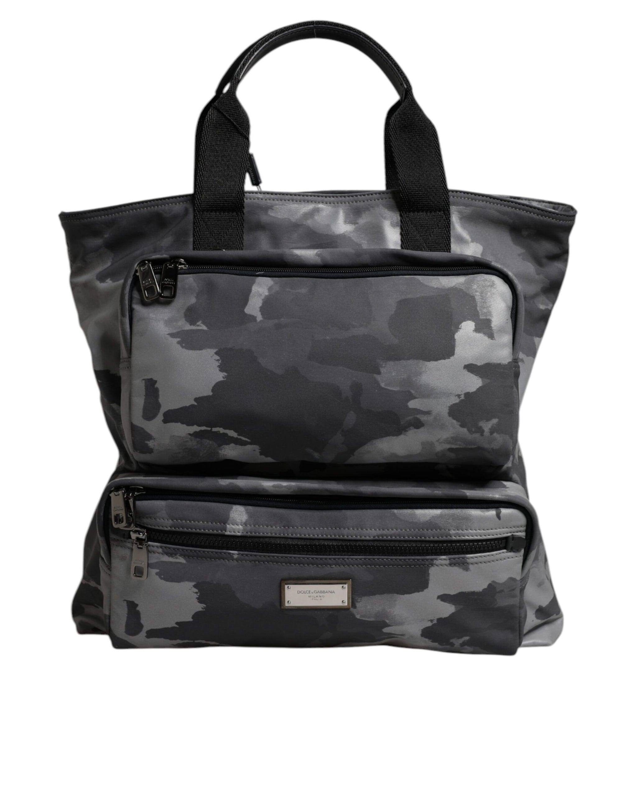 Dolce & Gabbana Gray Camo Tote Bag