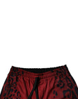 Dolce & Gabbana Black Red Leopard Sweatpants