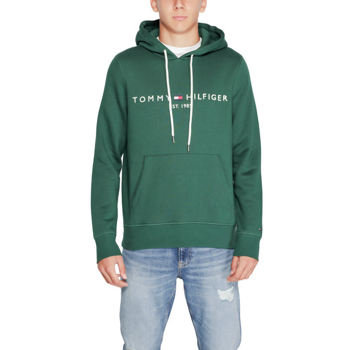 Tommy Hilfiger Logo Hooded Pullover Cotton-Blend